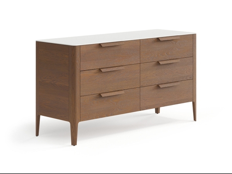 Мебель Комод Piega 6 ящиков. Цвет Дуб каштановый матовый. Материал Массив дуба матовый. Коллекция Комод Piega 6 ящиков. Картинка.