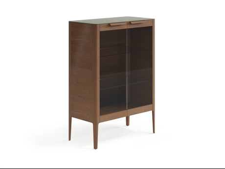Мебель Витрина Piega. Цвет Дуб каштановый матовый. Материал Массив дуба матовый. Коллекция Витрина Piega. Картинка.