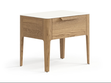 Мебель Тумба прикроватная Piega 1 ящик. Цвет Дуб мускатный матовый. Материал Массив дуба матовый. Коллекция Тумба прикроватная Piega 1 ящик. Картинка.