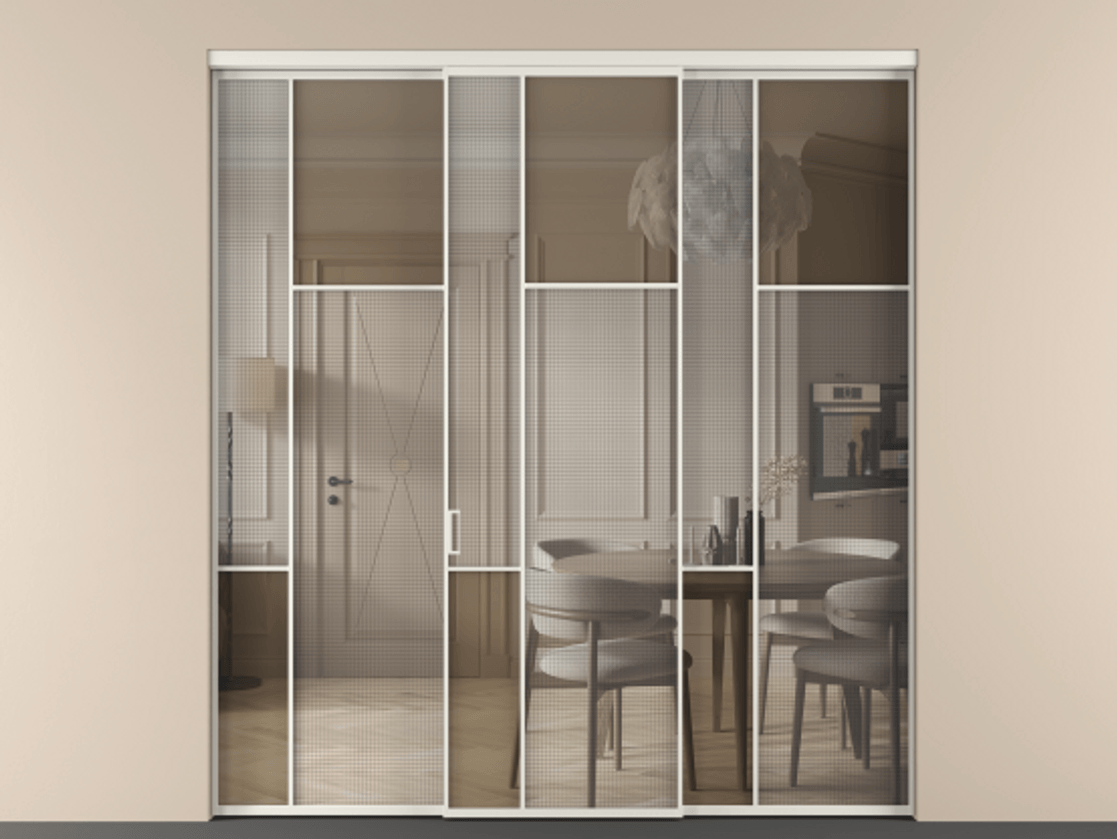 Перегородка Mosaic внутри проема трёхстворчатая #VENDORCODE# #FURNISH# #GLASS# Цена #PRICE#  | Volhovec