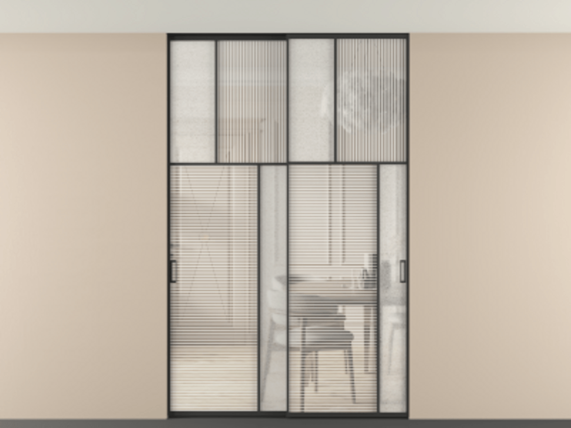 Перегородка Mosaic внутри проема двустворчатая в потолок #VENDORCODE# #FURNISH# #GLASS# Цена #PRICE#  | Volhovec