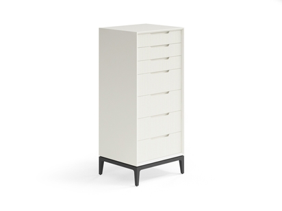 Мебель Комод Velvet 7 ящиков. Цвет Матовый молочно-белый. Материал Гладкая эмаль. Коллекция Комод Velvet 7 ящиков. Картинка.