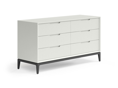Мебель Комод Velvet 6 ящиков. Цвет Матовый жемчужный. Материал Гладкая эмаль. Коллекция Комод Velvet 6 ящиков. Картинка.