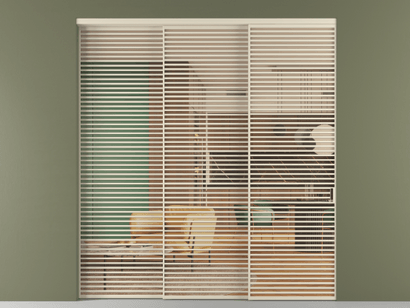 Алюминевая перегородка vn3_07_ Алюминий бежево-серый Прозрачное оранжевое стекло, триплекс, 6мм. Цвет Алюминий бежево-серый. Материал Алюминий в эмали. Коллекция Перегородка Formato внутри проёма телескопик синхро 2. Картинка.