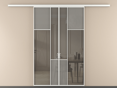 Алюминевая перегородка vd2_7_АБЛ_Серый сатин триплекс+Серый триплекс_new. Цвет Алюминий белоснежный. Материал Алюминий в эмали. Коллекция Перегородка Mosaic вдоль стены двустворчатая. Фото. Алюминевая перегородка vd2_7_АБЛ_Серый сатин триплекс+Серый триплекс_new. Цвет Алюминий белоснежный. Материал Алюминий в эмали. Коллекция Перегородка Mosaic вдоль стены двустворчатая. Картинка.