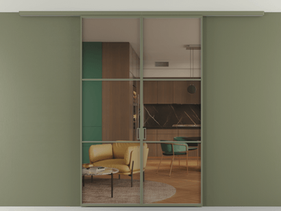 Алюминевая перегородка АЛПР 040.03_АОТ_Бронза триплекс_new. Цвет Алюминий оливковый тёмный. Материал Алюминий в эмали. Коллекция Перегородка Formato вдоль стены на потолок двустворчатая. Фото. Алюминевая перегородка АЛПР 040.03_АОТ_Бронза триплекс_new. Цвет Алюминий оливковый тёмный. Материал Алюминий в эмали. Коллекция Перегородка Formato вдоль стены на потолок двустворчатая. Картинка.