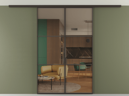 Алюминевая перегородка АЛПР 040.03_ААН_Бронза триплекс_new. Цвет Алюминий антрацит. Материал Алюминий в эмали. Коллекция Перегородка Formato вдоль стены на потолок двустворчатая. Фото. Алюминевая перегородка АЛПР 040.03_ААН_Бронза триплекс_new. Цвет Алюминий антрацит. Материал Алюминий в эмали. Коллекция Перегородка Formato вдоль стены на потолок двустворчатая. Картинка.