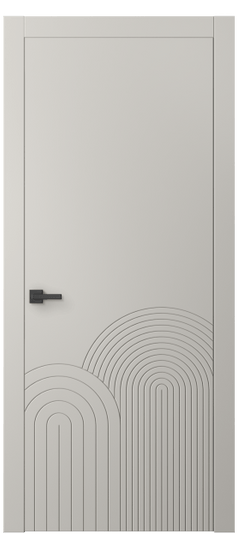 Дверь межкомнатная АКП 8059 МОС Матовый облачно-серый. Цвет Матовый облачно-серый. Материал Гладкая эмаль. Коллекция Linea. Картинка.