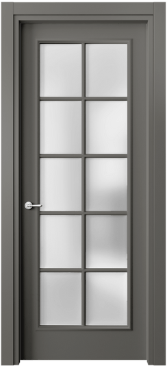 Дверь межкомнатная 8102 МКЛС САТ. Цвет Матовый классический серый. Материал Гладкая эмаль. Коллекция Paris. Картинка.