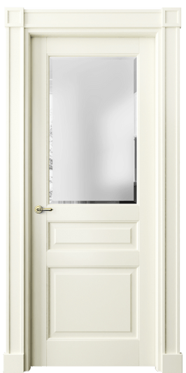 Дверь межкомнатная 6304 МБМ САТ-Ф. Цвет Бук молочно-белый. Материал Массив бука эмаль. Коллекция Toscana Plano. Картинка.