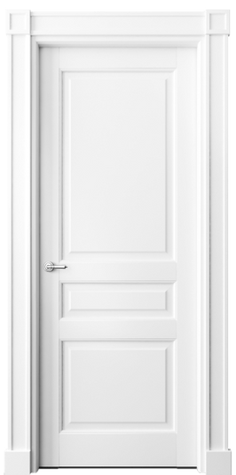 Дверь межкомнатная 6305 МБЛ . Цвет Матовый белоснежный. Материал Гладкая эмаль. Коллекция Тоскана Плано. Картинка.