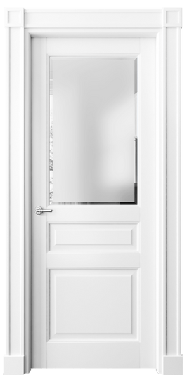 Дверь межкомнатная 6304 МБЛ САТ-Ф. Цвет Матовый белоснежный. Материал Гладкая эмаль. Коллекция Тоскана Плано. Картинка.