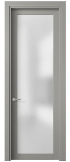 Дверь межкомнатная 2102 МНСР САТ. Цвет Матовый нейтральный серый. Материал Гладкая эмаль. Коллекция Planum. Картинка.