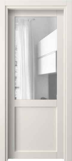 Дверь межкомнатная 2122 ПЭКБ ПРОЗ. Цвет ПЭТ кремово-белый. Материал ПЭТ. Коллекция Neo1. Картинка.