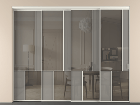 Алюминевая перегородка vntl4_1 БЕЛ. Цвет Алюминий Белый. Материал Алюминий. Коллекция Перегородка Mosaic внутри проёма 4 створки с синхронным механизмом. Фото. Алюминевая перегородка vntl4_1 БЕЛ. Цвет Алюминий Белый. Материал Алюминий. Коллекция Перегородка Mosaic внутри проёма 4 створки с синхронным механизмом. Картинка.