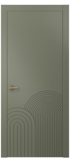 Дверь межкомнатная 8059 МОТ. Цвет Матовый оливковый тёмный. Материал Гладкая эмаль. Коллекция Linea. Картинка.