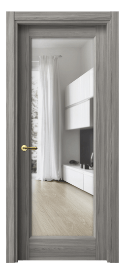 Дверь межкомнатная 1402 ИМЯ Прозрачное стекло. Цвет Имбирный ясень. Материал Ciplex ламинатин. Коллекция Galant. Картинка.