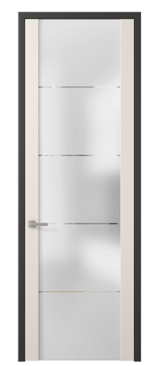 Дверь межкомнатная 4114 ПЭКБ ГРА. Цвет ПЭТ кремово-белый. Материал ПЭТ. Коллекция Planum. Картинка.