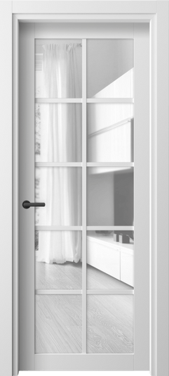 Дверь межкомнатная 2106 БШ ПРОЗ. Цвет Белый шёлк. Материал Ciplex ламинатин. Коллекция Neo. Картинка.