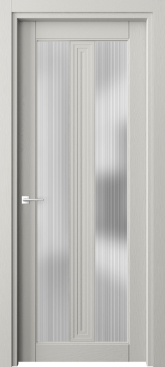 Дверь межкомнатная 6122 ДТСР ДОЖДЬ. Цвет Дуб тёплый серый. Материал Массив дуба эмаль. Коллекция Ego. Картинка.