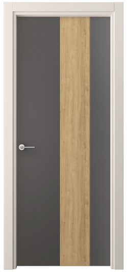 Дверь межкомнатная 4225 ПЭГФ. Цвет ПЭТ графитовый. Материал ПЭТ. Коллекция Freedom. Картинка.
