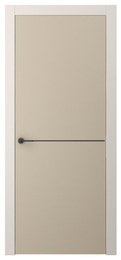 Дверь межкомнатная АКП 4207 ПЭСБ. Цвет ПЭТ светло-бежевый. Материал ПЭТ. Коллекция Freedom. Картинка.