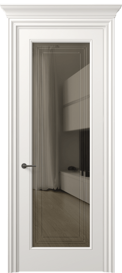 Дверь межкомнатная 8400 МПБЛ БР ГРА. Цвет Матовый пудровый белый. Материал Гладкая эмаль. Коллекция Mascot. Картинка.