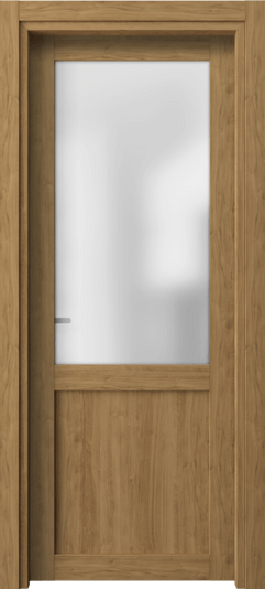 Дверь межкомнатная 2122 ГОР САТ. Цвет Грецкий орех. Материал Ламинатин. Коллекция Neo1. Картинка.