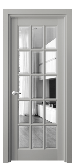 Дверь межкомнатная 0708 БНСР ЗЕР-Ф. Цвет Бук нейтральный серый. Материал Массив бука эмаль. Коллекция Lignum. Картинка.