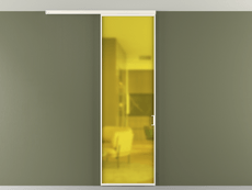 Перегородка Formato вдоль стены на потолок 1 створка