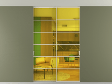 Перегородка Formato внутри проёма двустворчатая со скрытым креплением в потолок