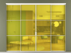 Перегородка Formato внутри проёма 4 створки