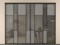 Перегородка Mosaic внутри проёма четырёхстворчатая