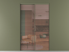 Перегородка Formato внутри проёма 2 створки