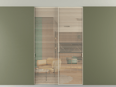 Перегородка Formato внутри проёма двустворчатая со скрытым креплением в потолок