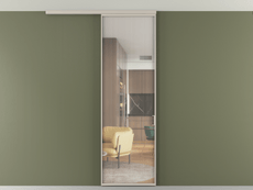 Перегородка Formato вдоль стены на потолок одностворчатая