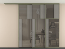 Перегородка Mosaic вдоль стены телескопик синхро 3