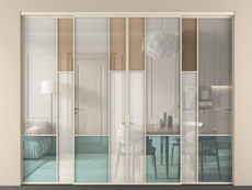 Перегородка Mosaic внутри проёма 4 створки