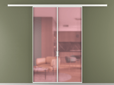 Перегородка Формато вдоль стены 2 створки