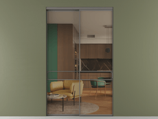 Перегородка Формато внутри проёма 2 створки