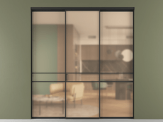 Перегородка Formato внутри проёма 3 створки