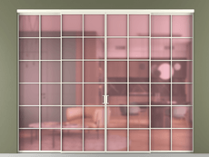 Перегородка Formato внутри проёма 4 створки