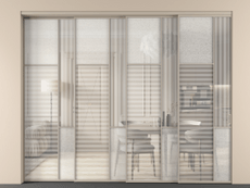 Перегородка Mosaic внутри проёма телескопик синхро 3