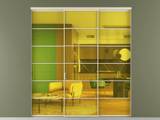 Перегородка Formato внутри проёма трёхстворчатая