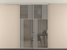 Перегородка Mosaic вдоль стены на потолок телескопик синхро 2