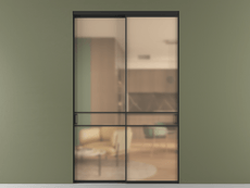 Перегородка Formato внутри проёма 2 створки