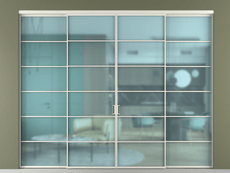 Перегородка Formato внутри проёма 4 створки