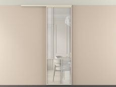 Перегородка Мозаик вдоль стены на потолок 1 створка
