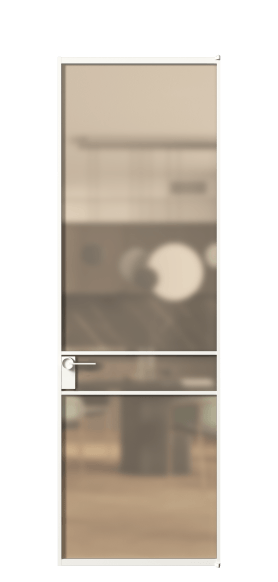 Дверь межкомнатная АЛПЛ040.02 САТ ОРАНЖ БЕЛ. Цвет Алюминий Белый. Материал Алюминий. Коллекция Formato. Картинка.